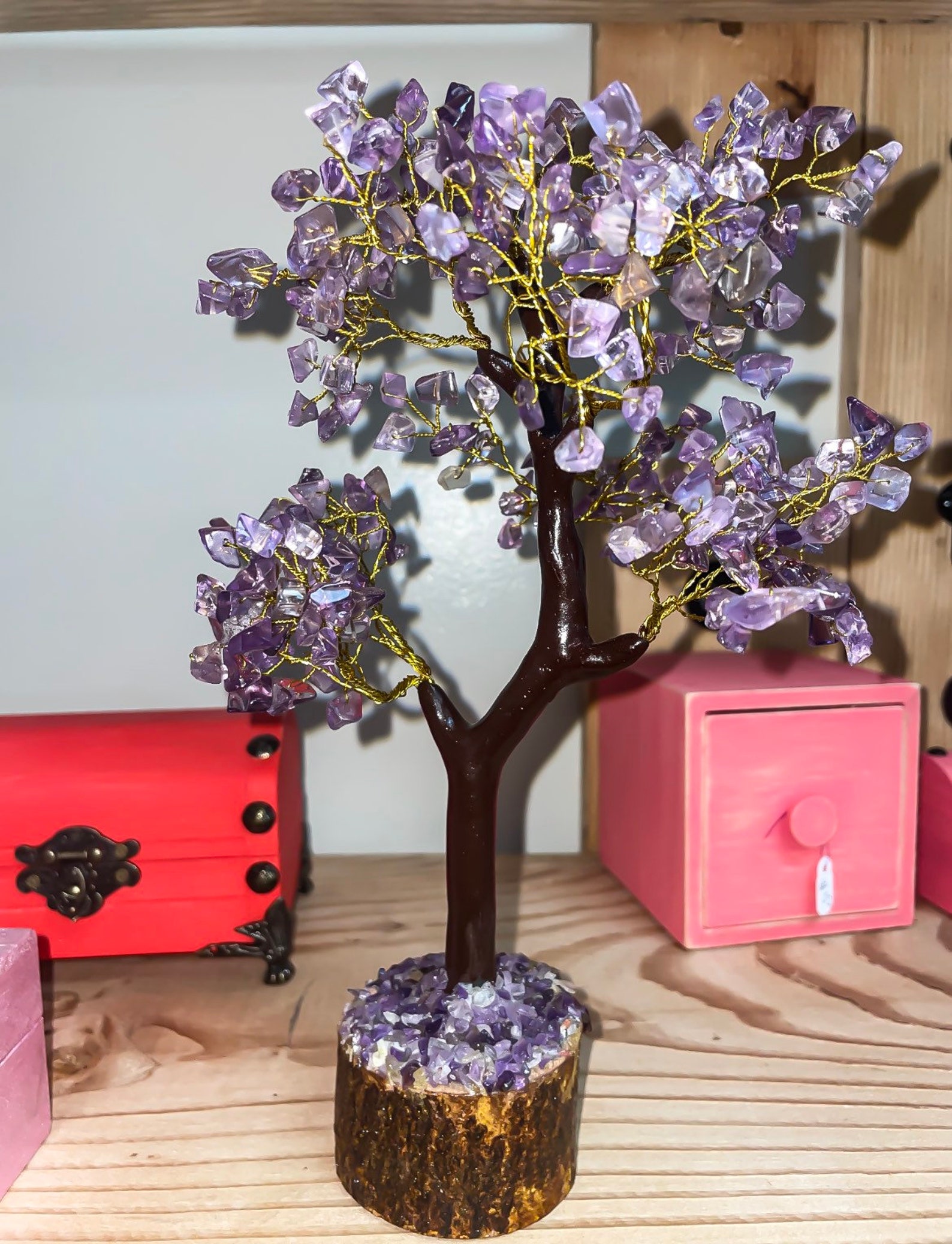 Large Amethyst Crystal Bonsai Tree of Life