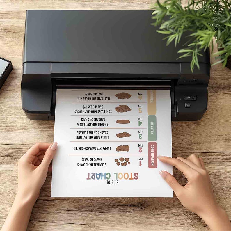Stool Chart Printable Poster (digital Download) Bristol Stool Chart ...
