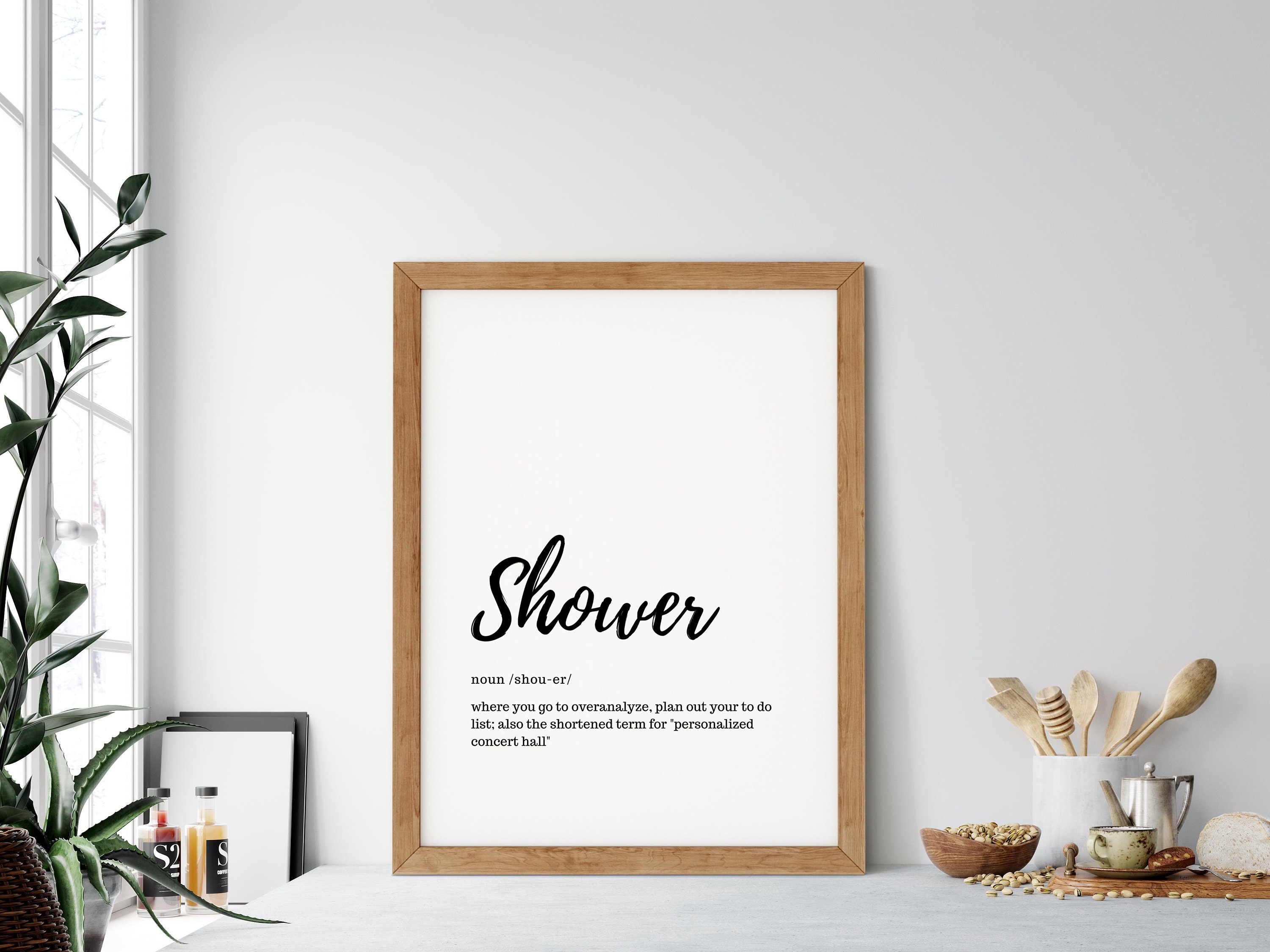 Shower Definition Print Printable Wall Art Family Quote Sign Wall Decor