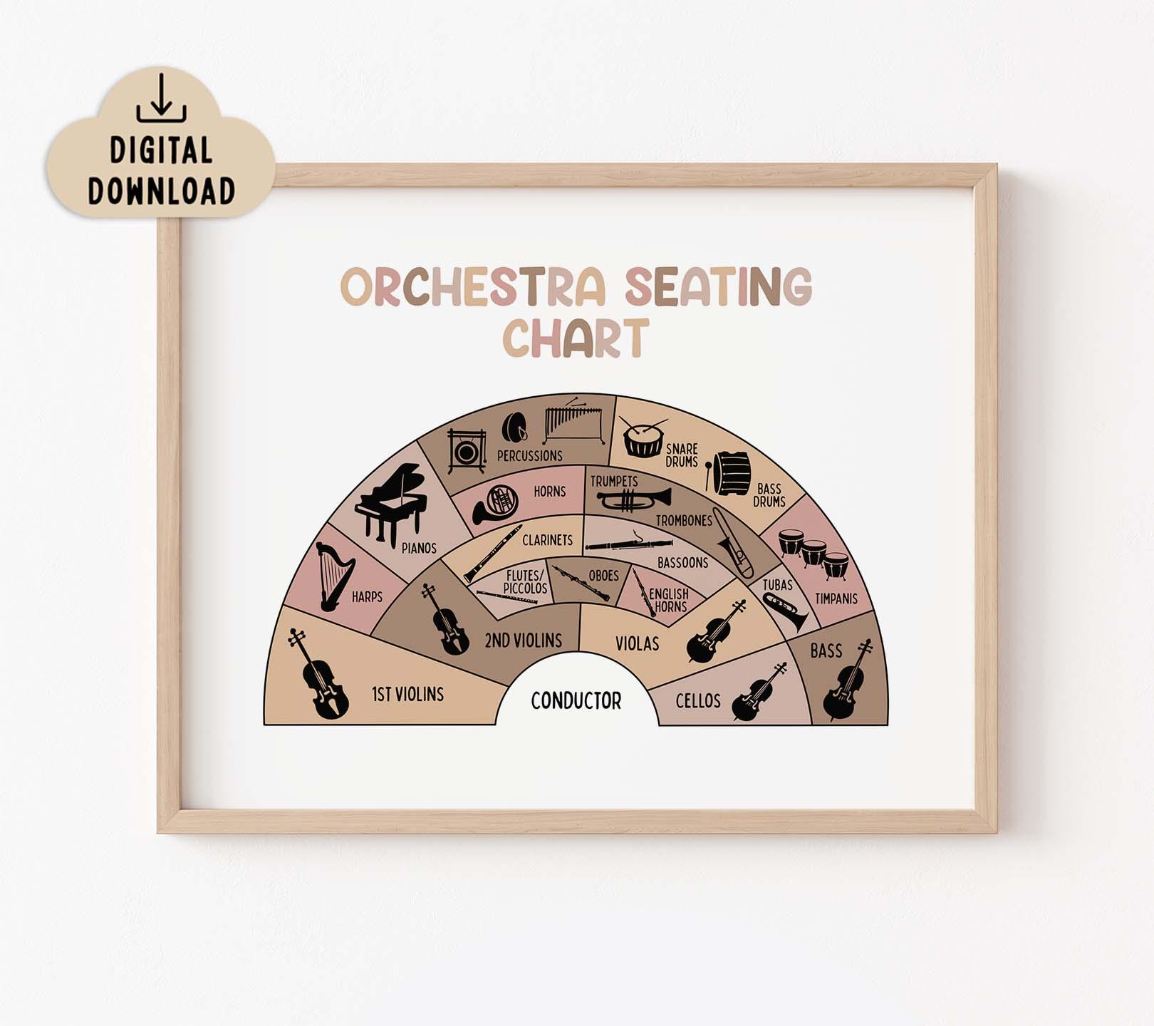 Orchestra Seating Chart Printable, BOHO (digital Download), Homeschool ...