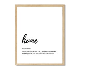 Home Definition Print | Home Printable Art | Instant Digital Download | Wall Art | Instant Download | Definition Print | House warming gift