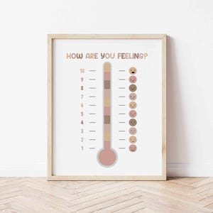 How are you Feeling Poster BOHO | Therapy Poster | Feelings Poster | Self regulation | Mental health | Counselor | Printable | Emotions