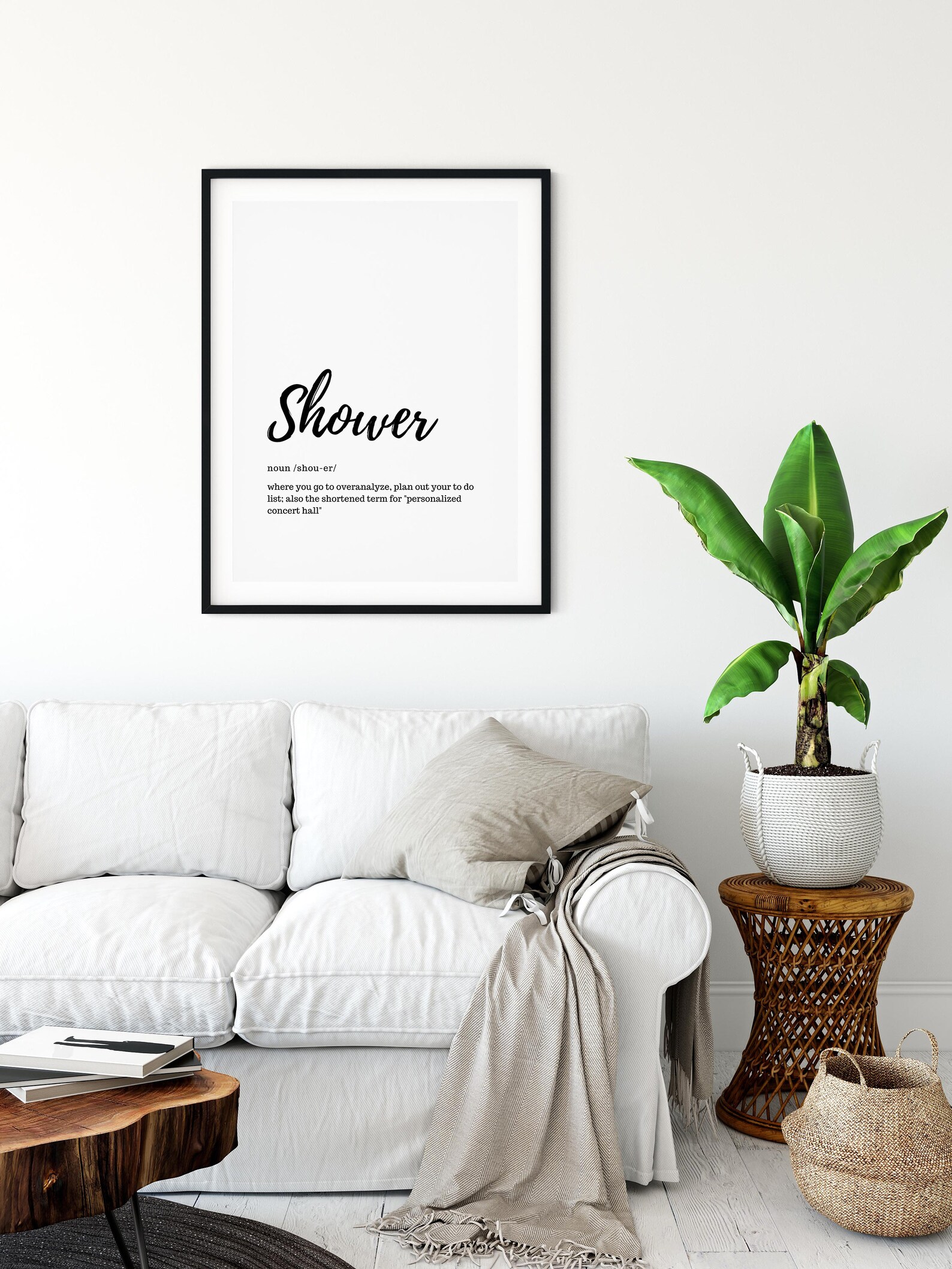Shower Definition Print Printable Wall Art Family Quote Sign Wall Decor