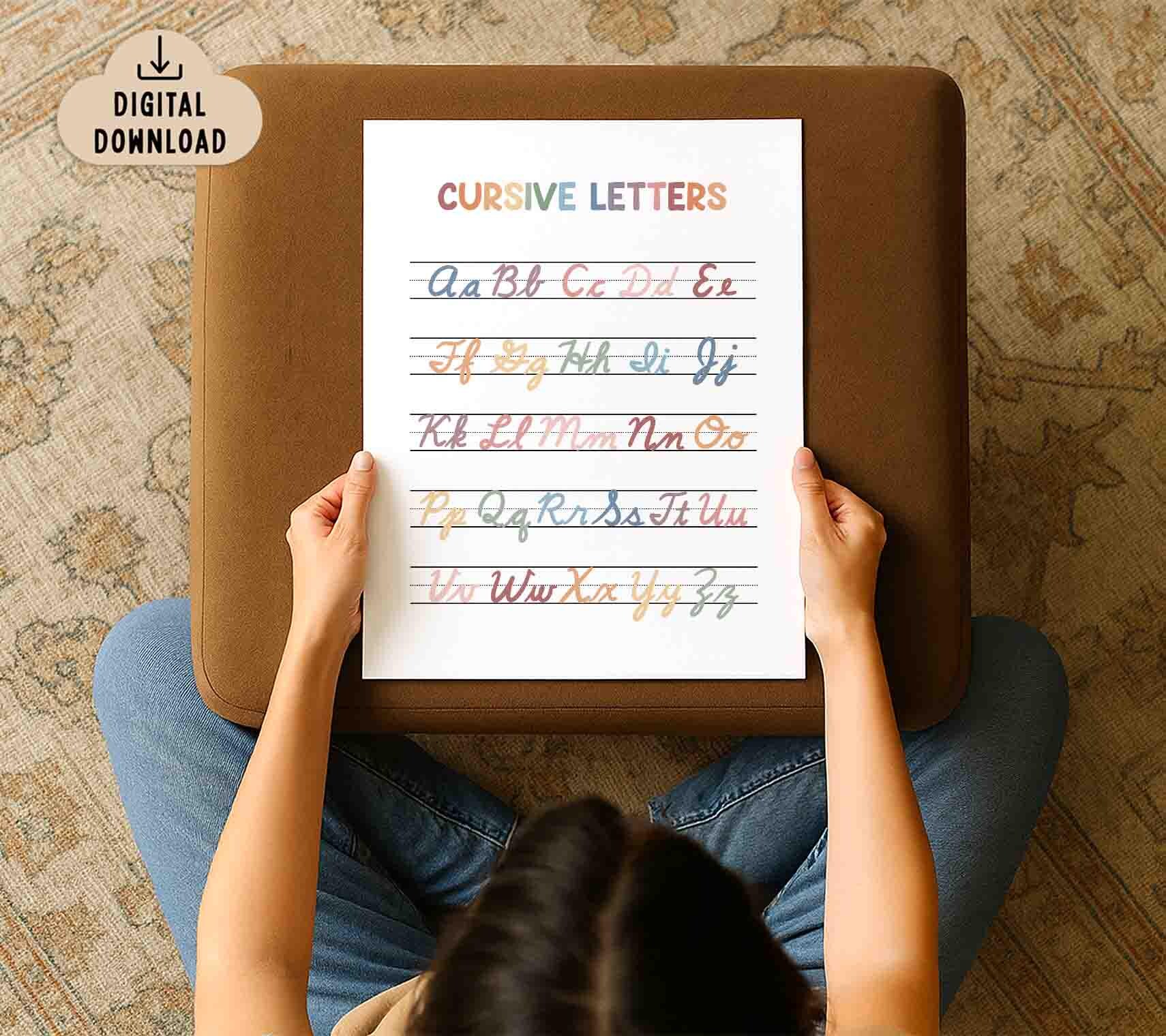 Cursive Letters Printable Poster (digital Download) Classroom Decor ...