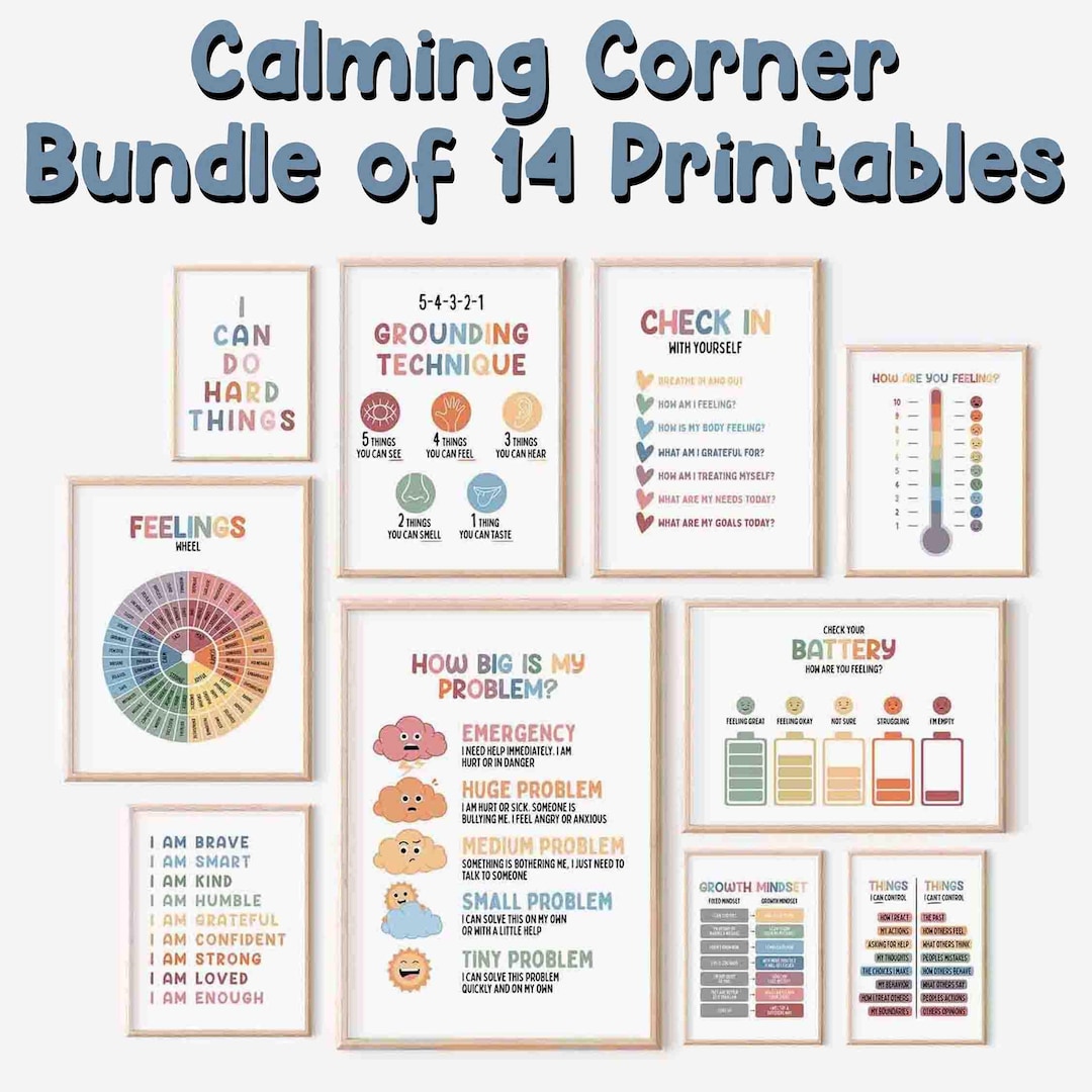 Calming Corner Set of 14 Printables (digital Download) - Etsy