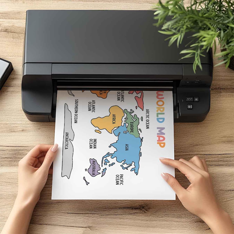 World Map Poster for Kids BRIGHT (digital Download), Printable Wall ...