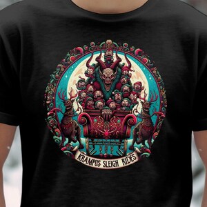 Krampus Sleigh Rides Shirt, Christmas Krampus Shirt, Christmas Gift, Horror Shirt, Christmas Shirt, Christmas Gothic, Sleigher T-Shirt