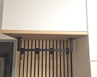 Deckenkleiderstange schwarz | Deckenmontage | Maßanfertigung möglich | handgefertigt in Deutschland