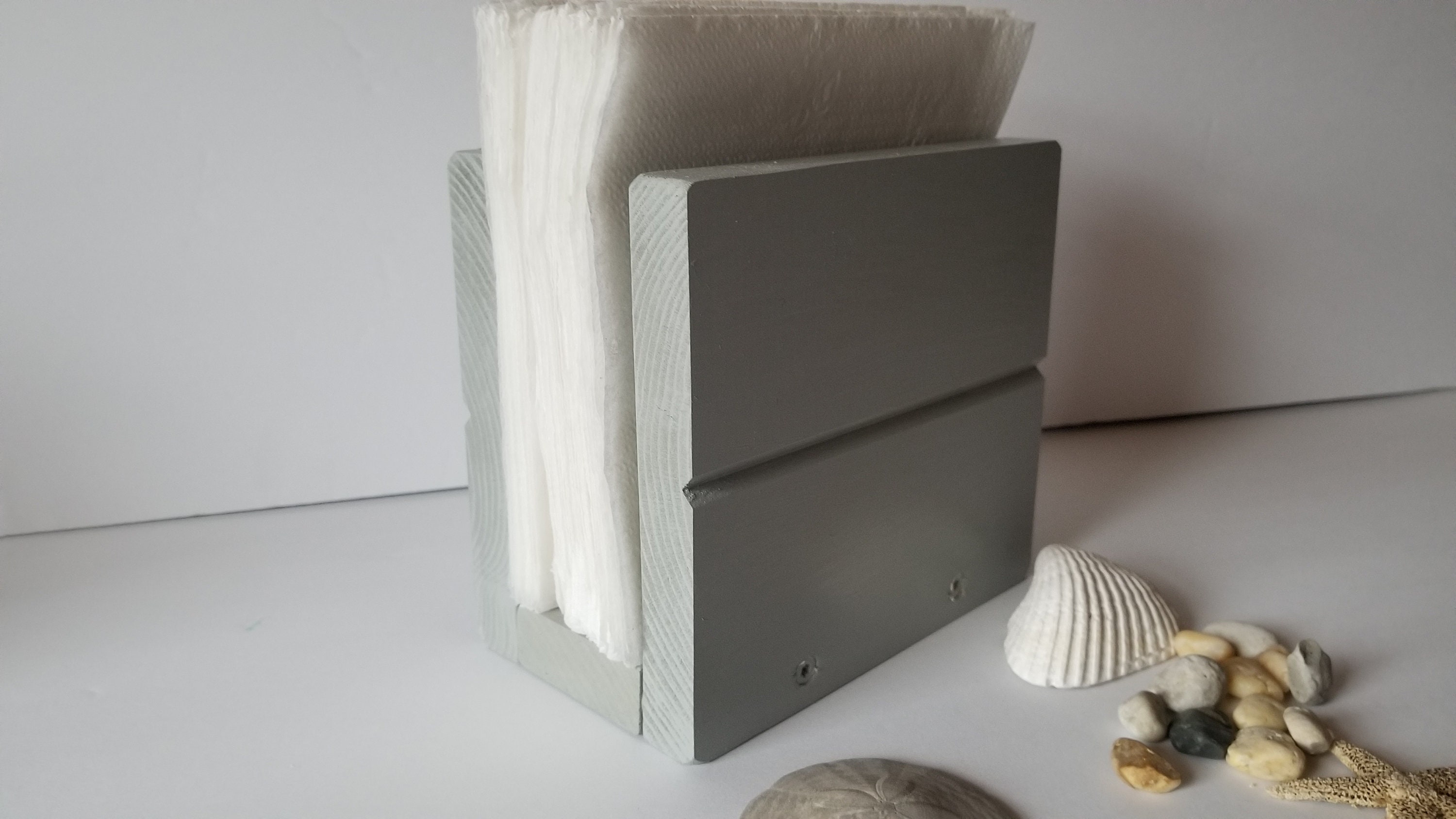 Gray napkin holder coastal napkin holder wood napkin holder Etsy.de