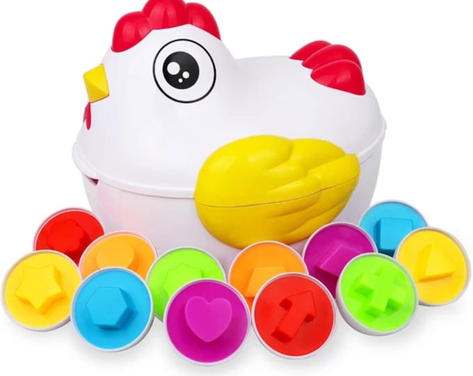 12 Matching Eggs Montessori Sensory Baby Toys