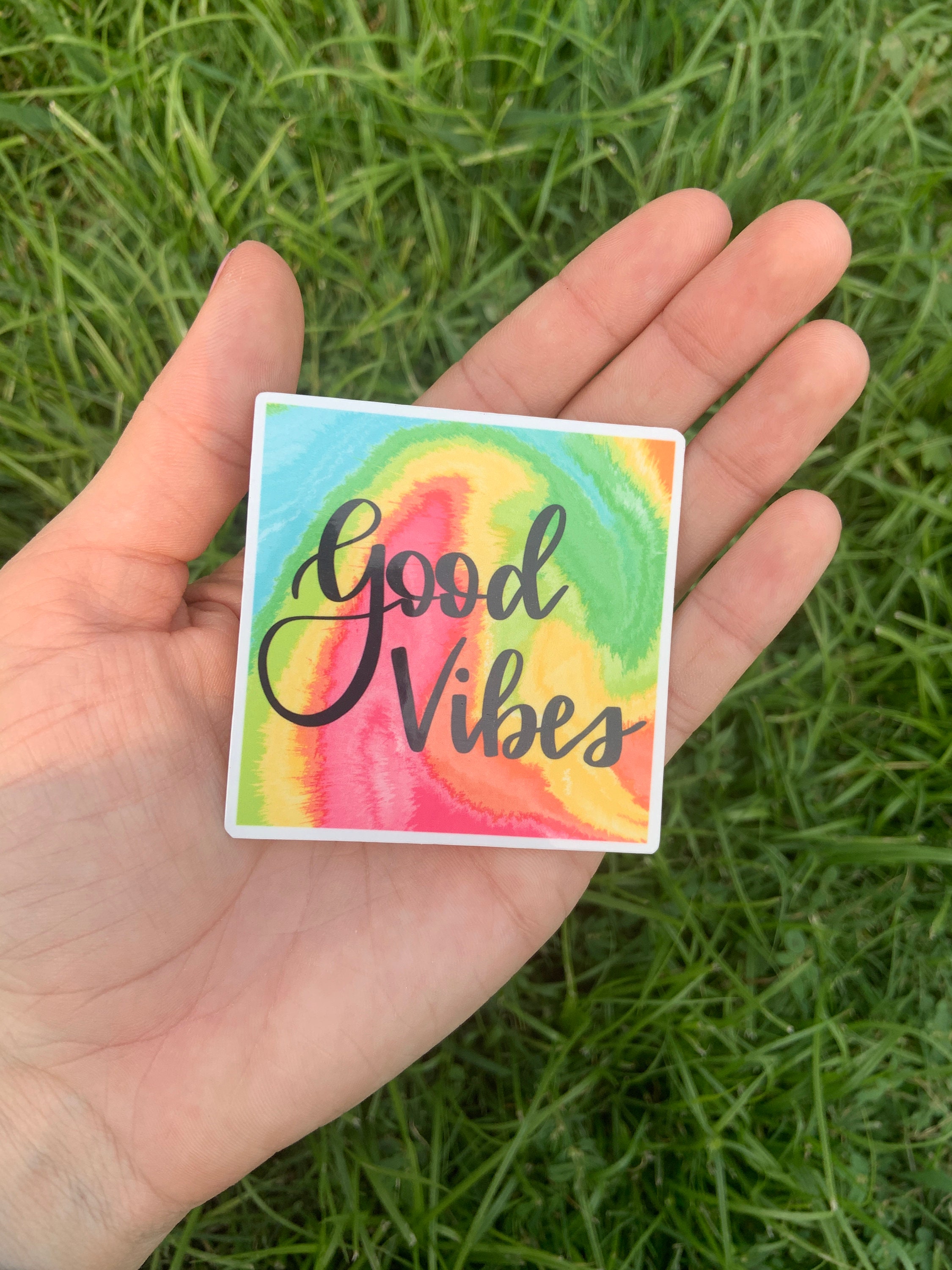 Good Vibes TieDye Sticker / Pegatina impermeable Pegatina de Etsy España