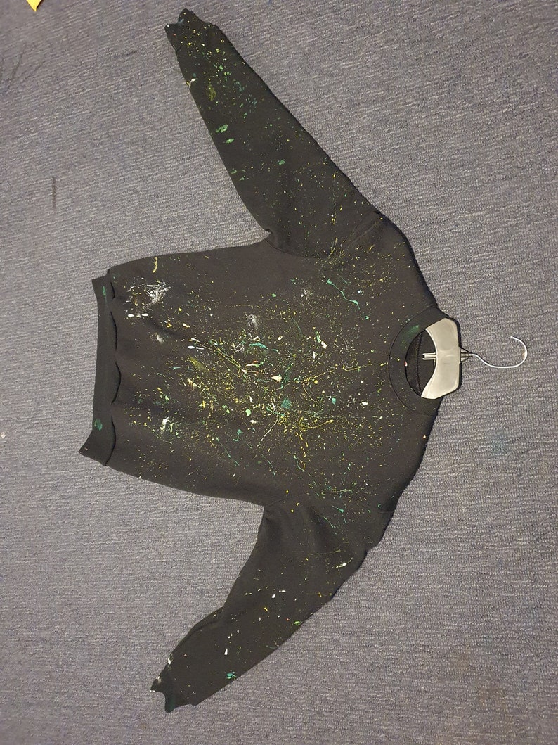 Paint Splatter Sweatshirt one of a Kind Etsy