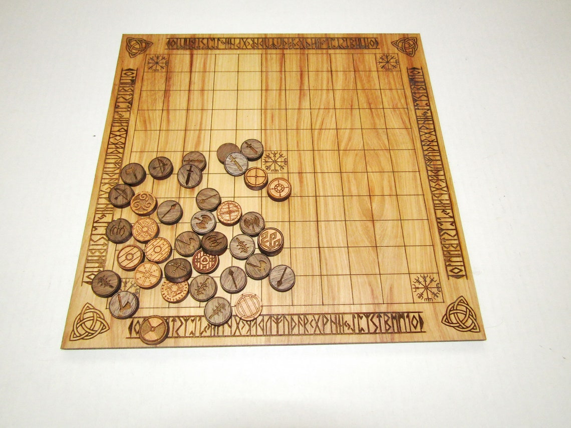 Hnefatafl Viking Échecs Jeu de société en bois Châtaignier Etsy France