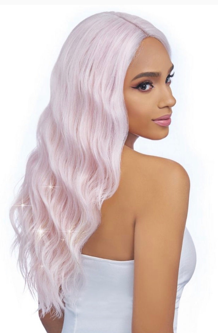 Blonde synthetic lace front wig Etsy