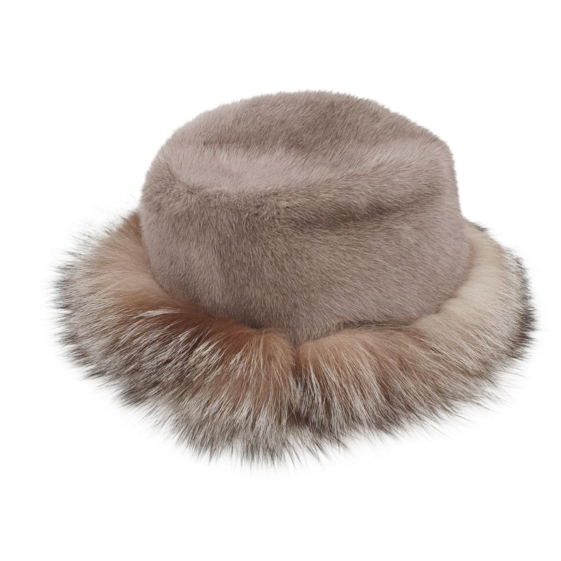 Russian hat women Fur hats for women Mink fur hat fedora hats for women Handmade fur hat Russian mink hat Ushanka women Real fur hat