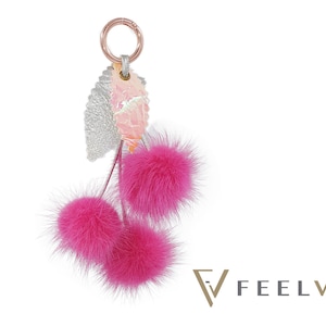 2023 Colorful Cute Pom Keychain With Mink Furry Luxury Fur Ball Shoulder  Bag Accessories - ursfur