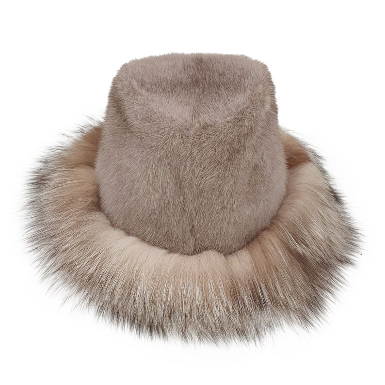 Russian hat women Fur hats for women Mink fur hat fedora hats for women Handmade fur hat Russian mink hat Ushanka women Real fur hat