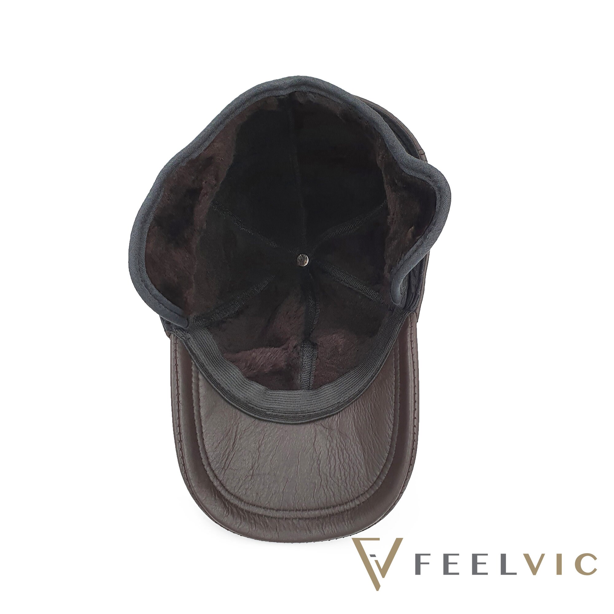 Mens Winter Hat From Real Leather With Sheepskin Lining and Ear Flaps Etsy