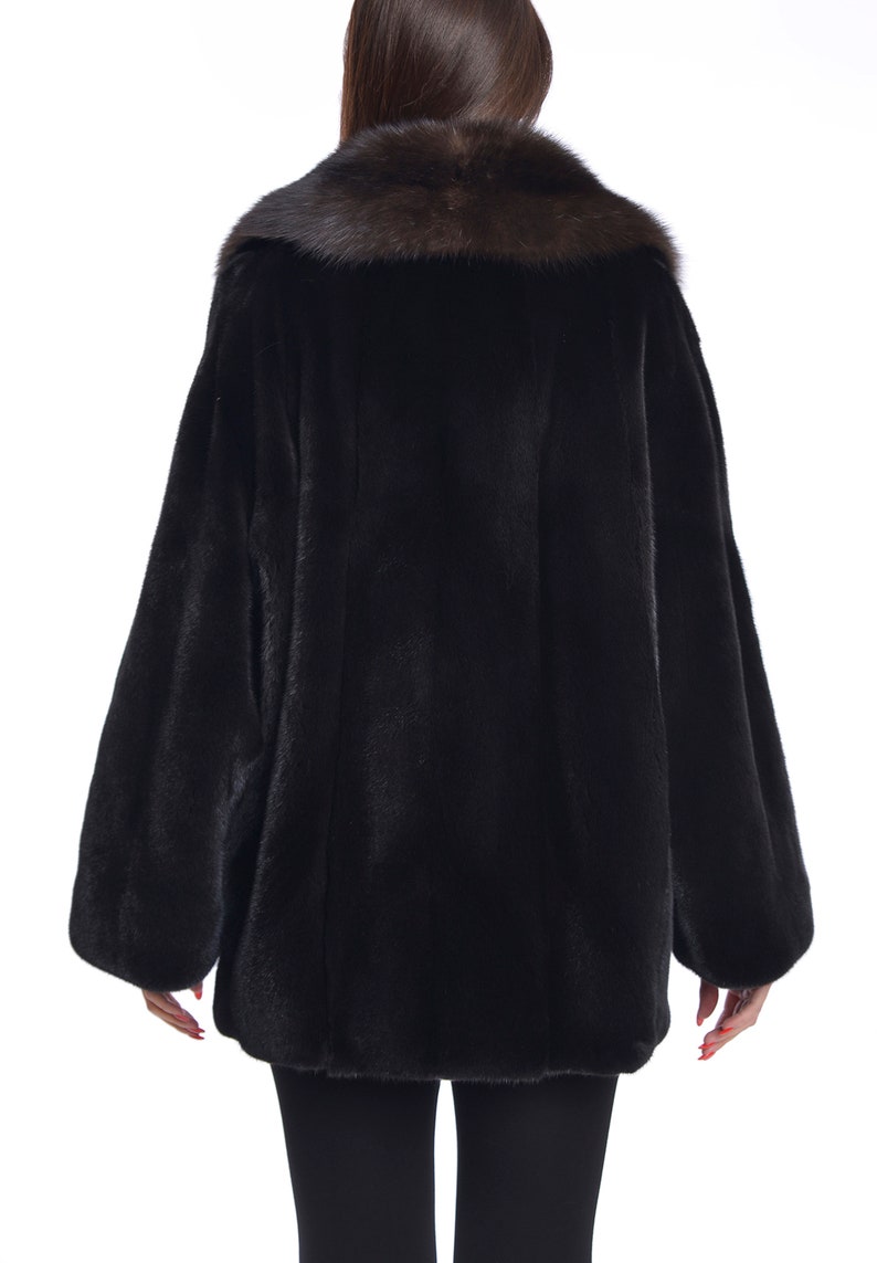 Women's Blackglama Mink Fur Jacket With Sable Collar and - Etsy