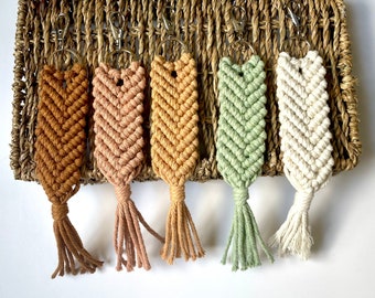 Llavero de macramé hecho a mano: Charm bohemio