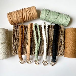 Boho Macrame Keychain: Wristlet