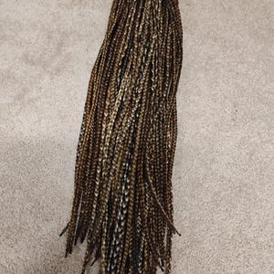 brown/ blonde mixed ponytail braid extensions