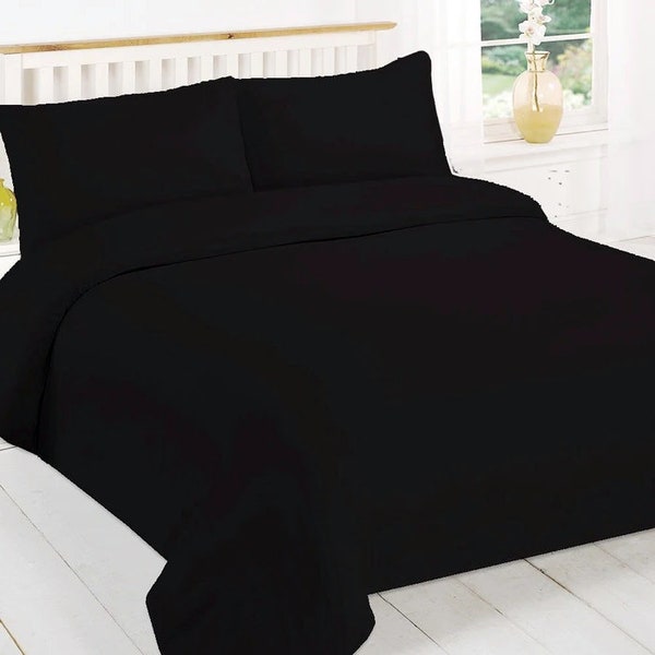 Black Bedding Set Etsy