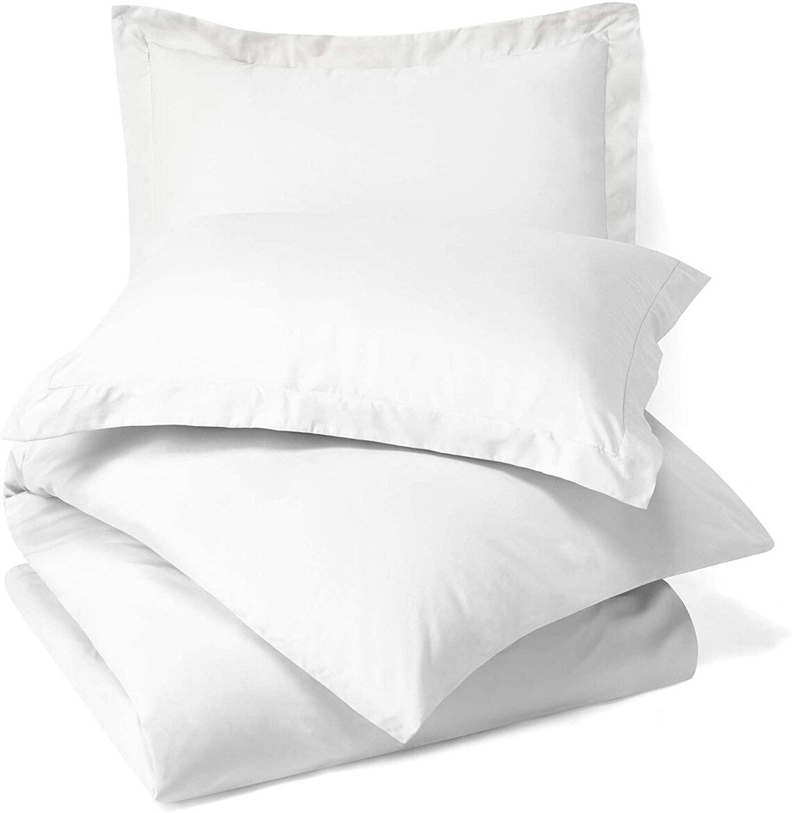 3 Pc Set White Cotton Duvet Cover King Brushed Microfiber Etsy