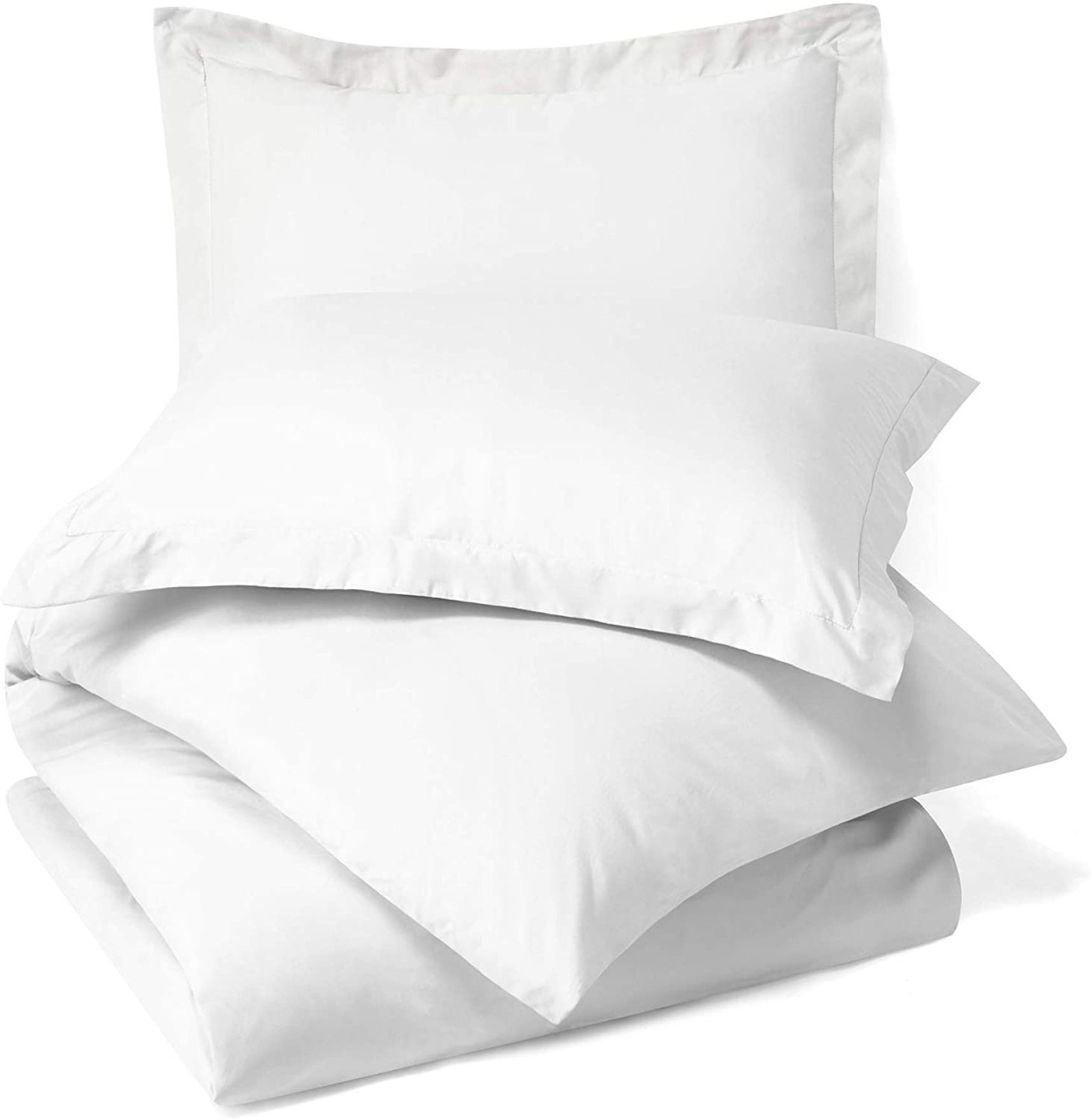3 Pc Set White Cotton Duvet Cover King Brushed Microfiber Etsy
