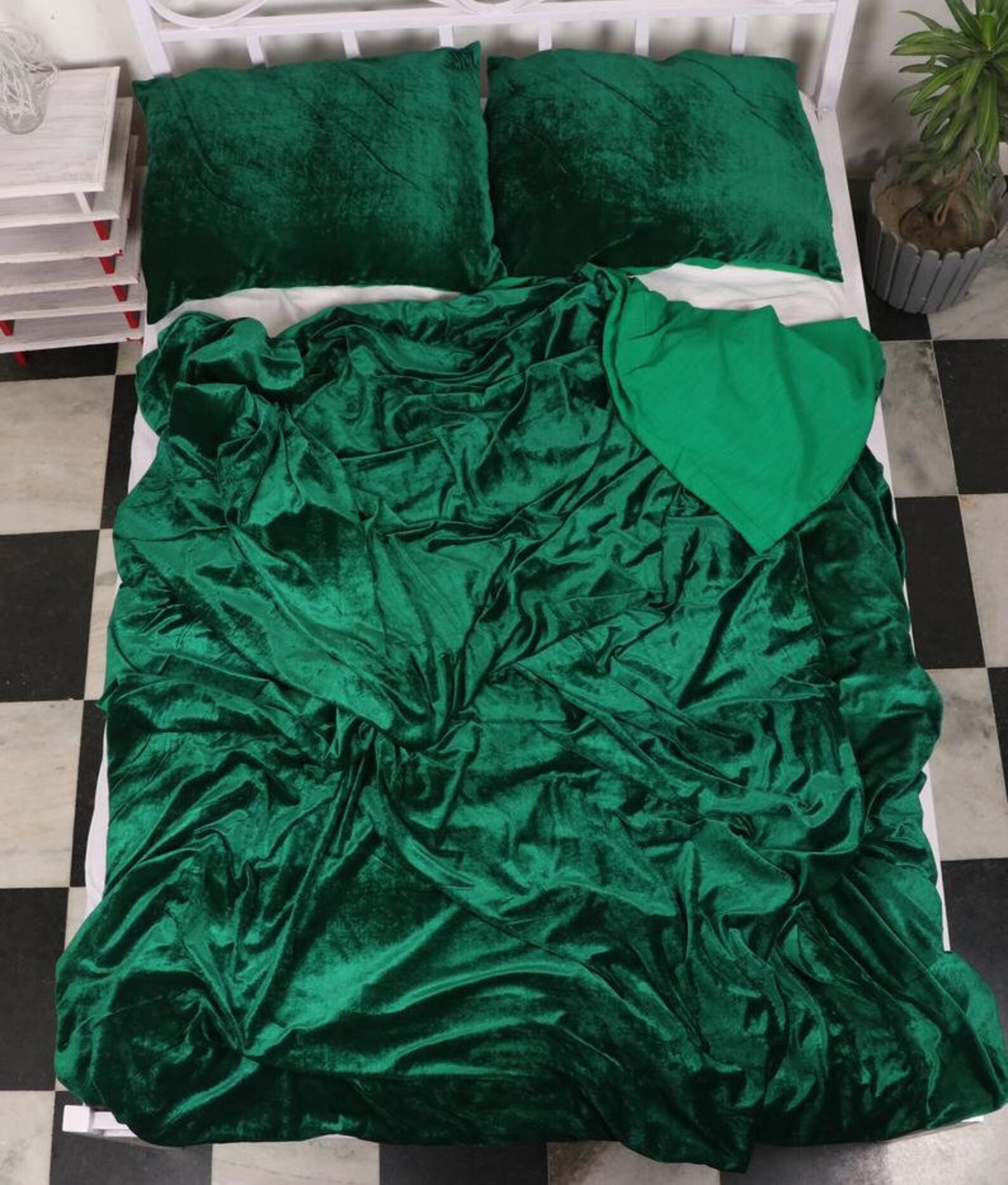 Ultraluxury Plain Black Velvet Duvet Cover Boho Bedding UO Etsy