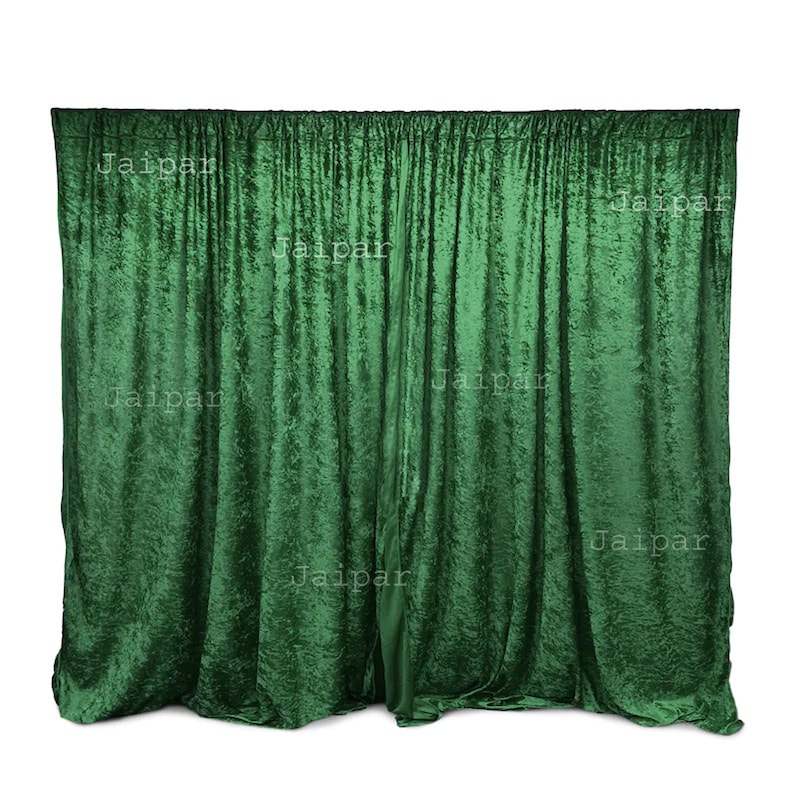 Emerald Green Velvet Curtain Drapes Velvet Curtain Panels Etsy