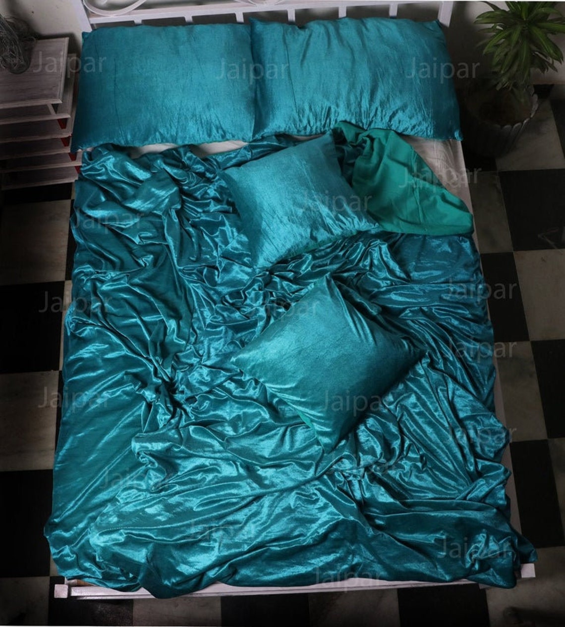 Ultraluxury Plain Black Velvet Duvet Cover Boho Bedding UO Etsy