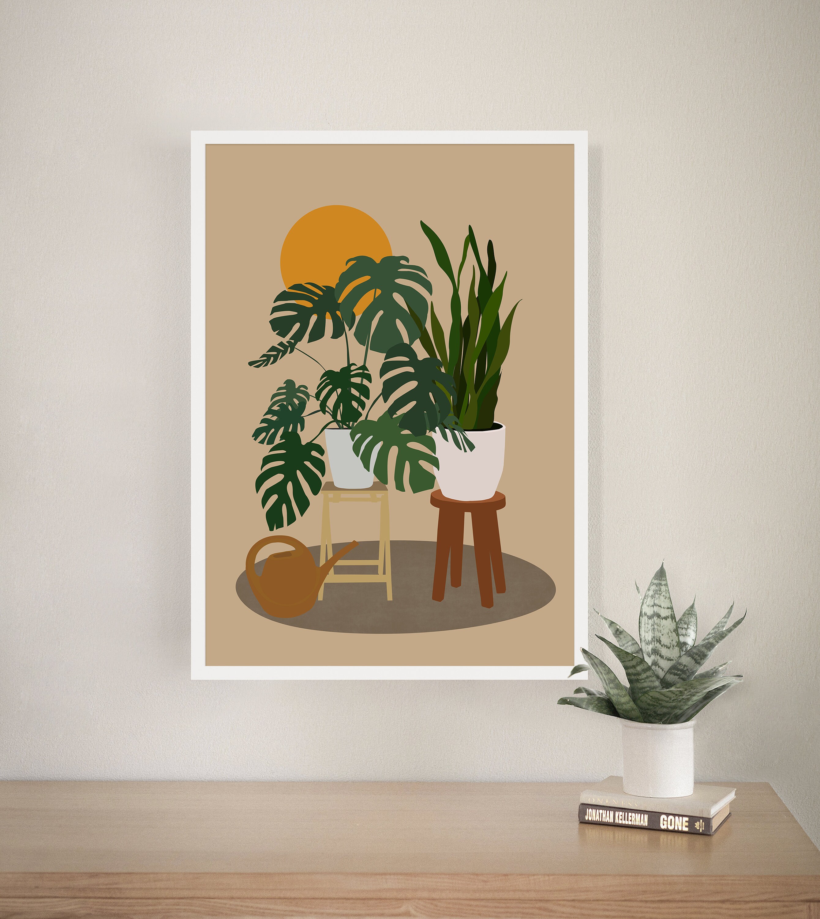 House Plant Poster Potted Plants Wall Art Monstera Leaf Etsy