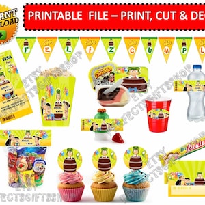 Chavo del 8 DIGITAL Printable Birthday Party Kit Party Supplies - Party kit El Chavo del Ocho Party Bundle Editable Digital File