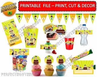 Chavo del 8 DIGITAL Printable Birthday Party Kit Party Supplies - Party kit El Chavo del Ocho Party Bundle Editable Digital File