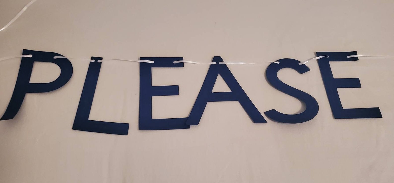 PLEASE LEAVE BY 9 Banner Customizable with colors size and | Etsy