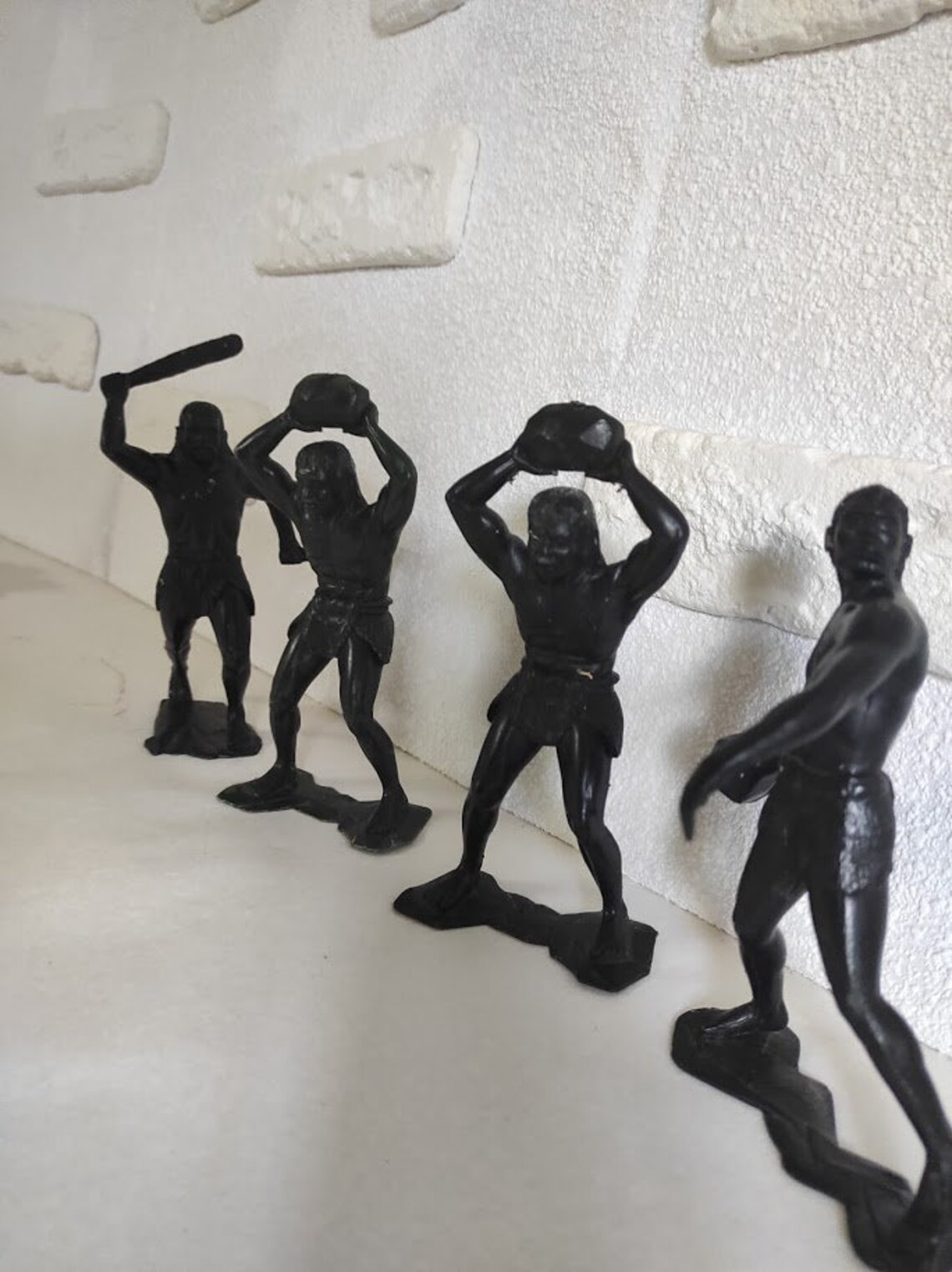 Vintage Stone Age figurines by plastic hunters. Up to the Etsy