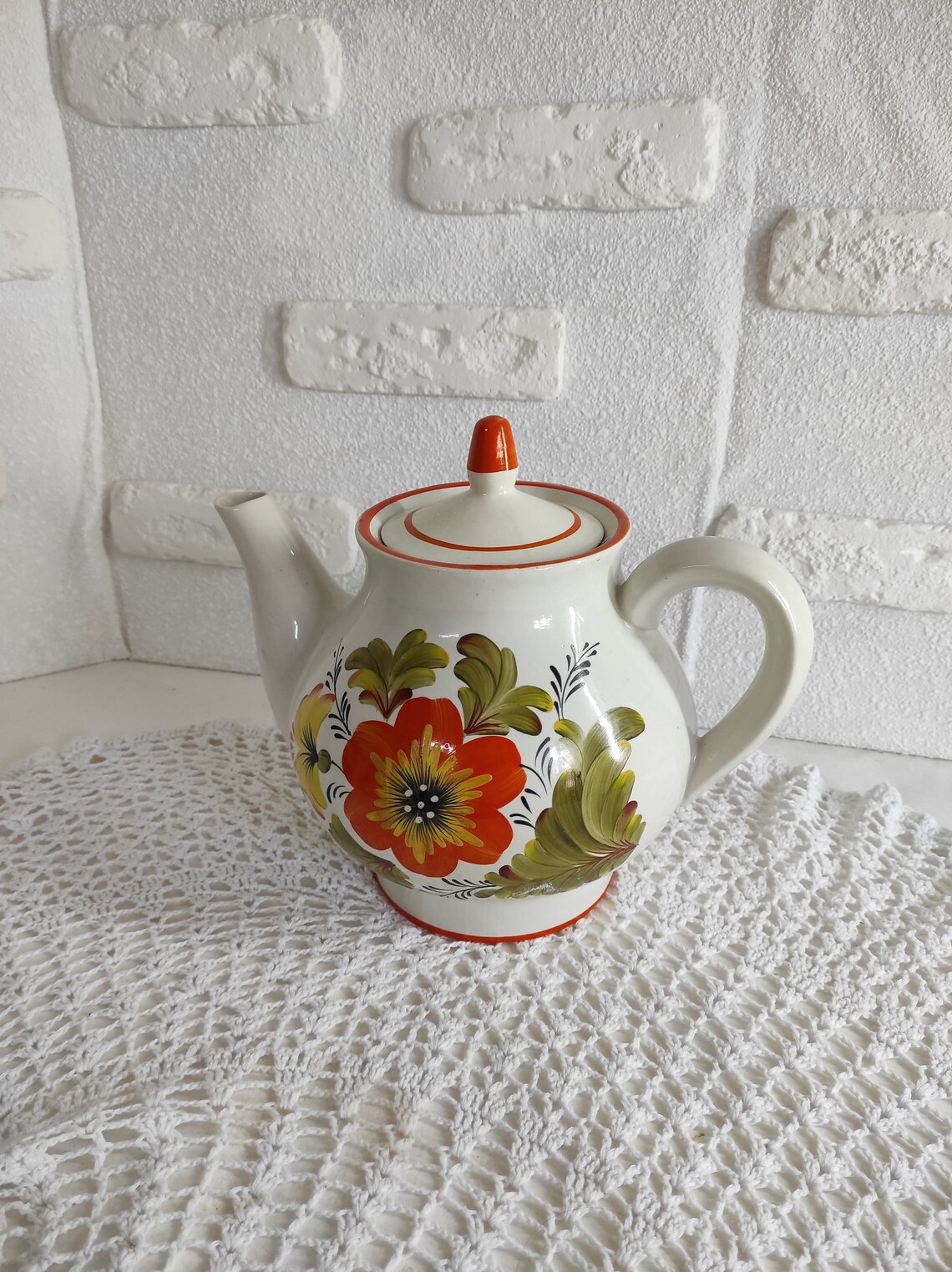 Bone china teapot russian tea vintage kitchen items vintage Etsy