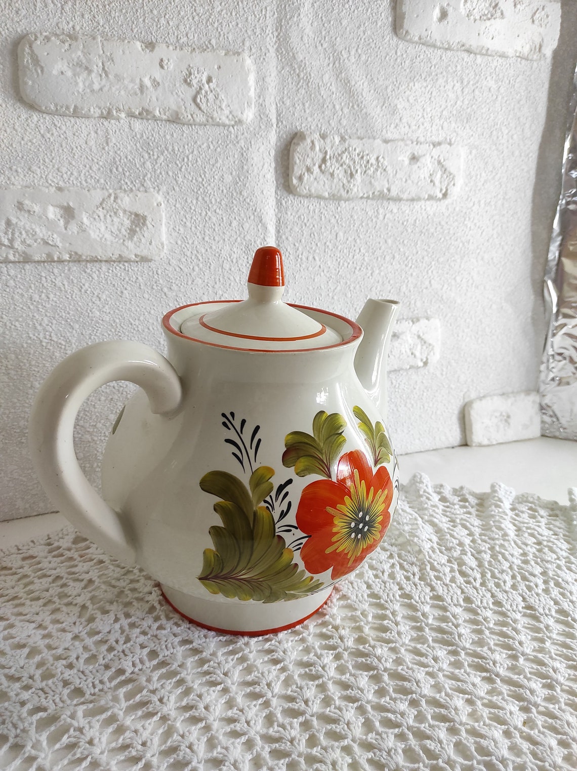 Bone china teapot russian tea vintage kitchen items vintage Etsy