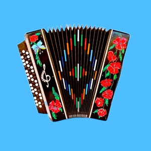 Akkordeon, Akkordeoninstrument, Akkordeonanhänger, Akkordeon Maritschka, sowjetisches Akkordeon