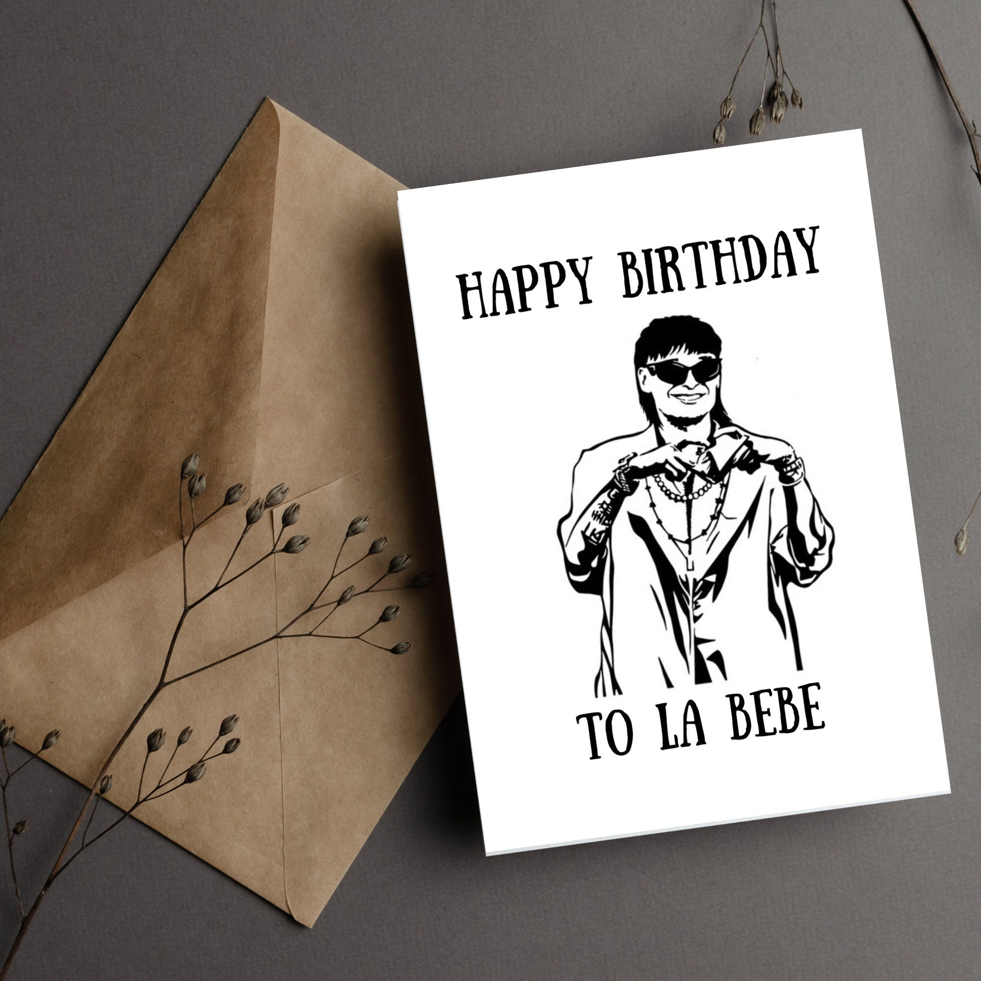 PESO PLUMA Birthday Card Digital Template Printable Bday Card Instant