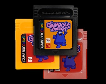 Grimace's Birthday, New McDonalds Gameboy Color Game Cartridge with GTC Label