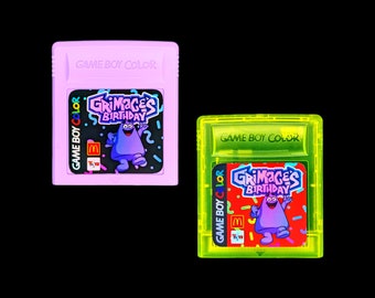 Premium Grimace's Birthday, McDonalds Gameboy Color Game with Metalix Holofoil Label