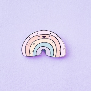 Rainbow Enamel Pin, Board Filler Pins