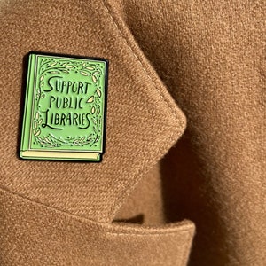 Support Public Libraries Enamel Pin | Librarian |