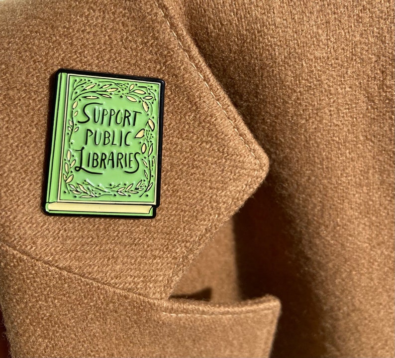 Support Public Libraries Enamel Pin Librarian image 1