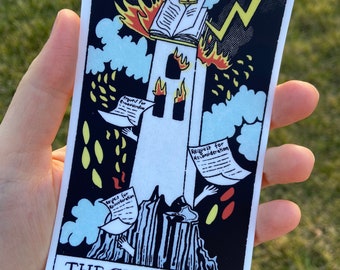 The Challenge / Request for Reconsideration -- Oversized Giant Tarot Sticker — the tower