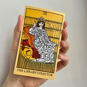 Pegatina del director de la biblioteca: pegatina gigante de tarot de gran tamaño