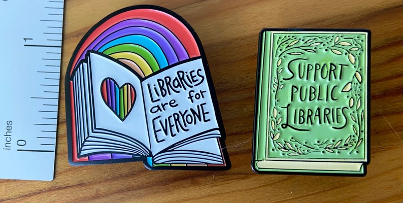 Libraries Are for Everyone Enamel Pin Librarian Pride image 5