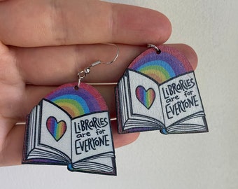Libraries are for Everyone Earrings